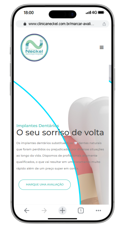 Ecossistema Clínica Neckel — mobile